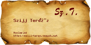 Szijj Teréz névjegykártya